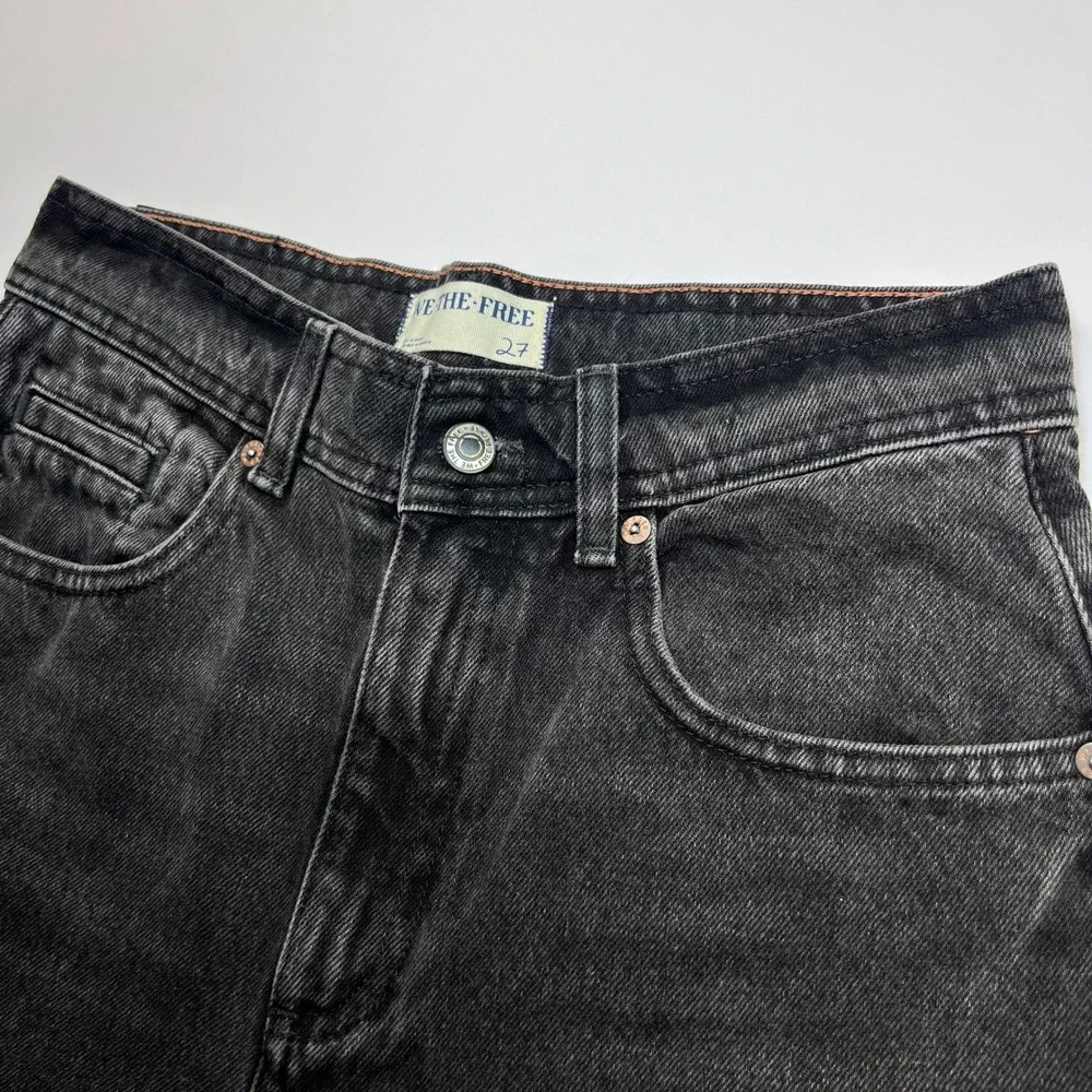 We The Free Xena Slim Straight Jeans Size 27 Black High Rise Straight‎ Leg